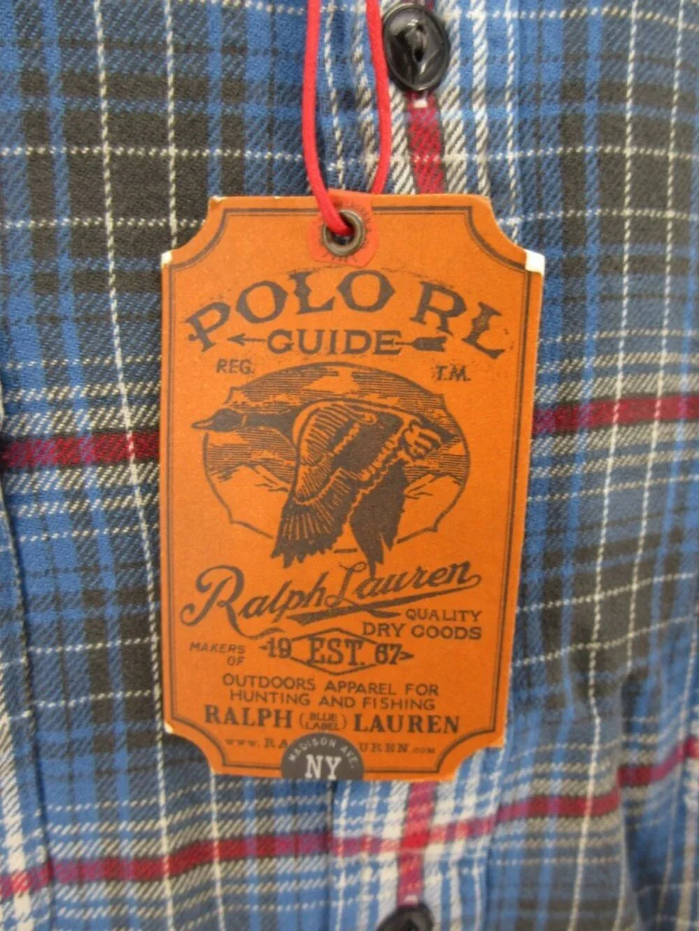 Polo Country Ralph Lauren Shirt 2XB Big Flannel Plaid Heritage Outdoor*